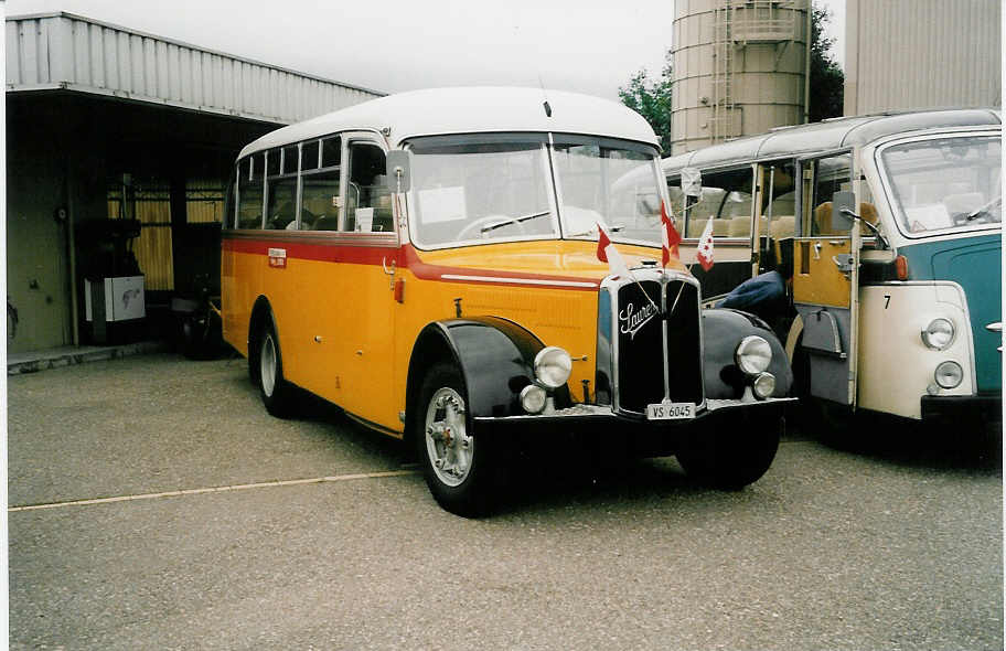 (035'821) - Suter, Savi�se - VS 6045 - Saurer/Lauber (ex Humbert-Droz, Ligni�res; ex P 21'026; ex Pache+Helfer, Colombier) am 28. August 1999 in Oensingen, Saurertreffen