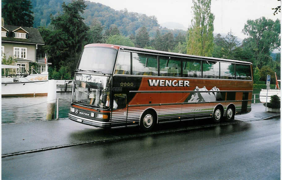 (036'030) - Wenger, Interlaken - Nr. 6/BE 200'960 - Setra am 28. August 1999 bei der Schiffl�ndte Thun
