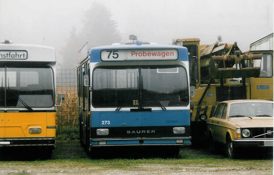 (037'422) - VBZ Z�rich - Nr. 273 - Saurer/R&J am 30. Oktober 1999 in Herzogenbuchsee, Heiniger