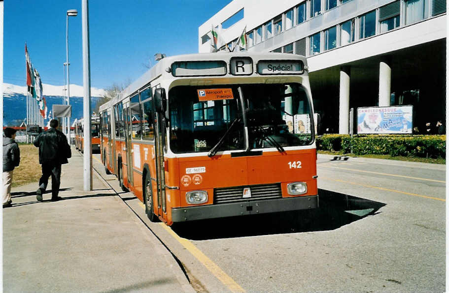 (039'507) - TPG Gen�ve - Nr. 142/GE 96'019 - FBW/R&J am 5. M�rz 2000 in Gen�ve, Palexpo