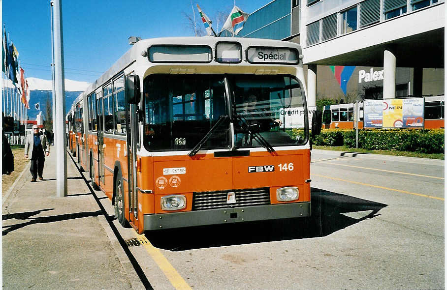 (039'508) - TPG Gen�ve - Nr. 146/GE 96'280 - FBW/R&J am 5. M�rz 2000 in Gen�ve, Palexpo