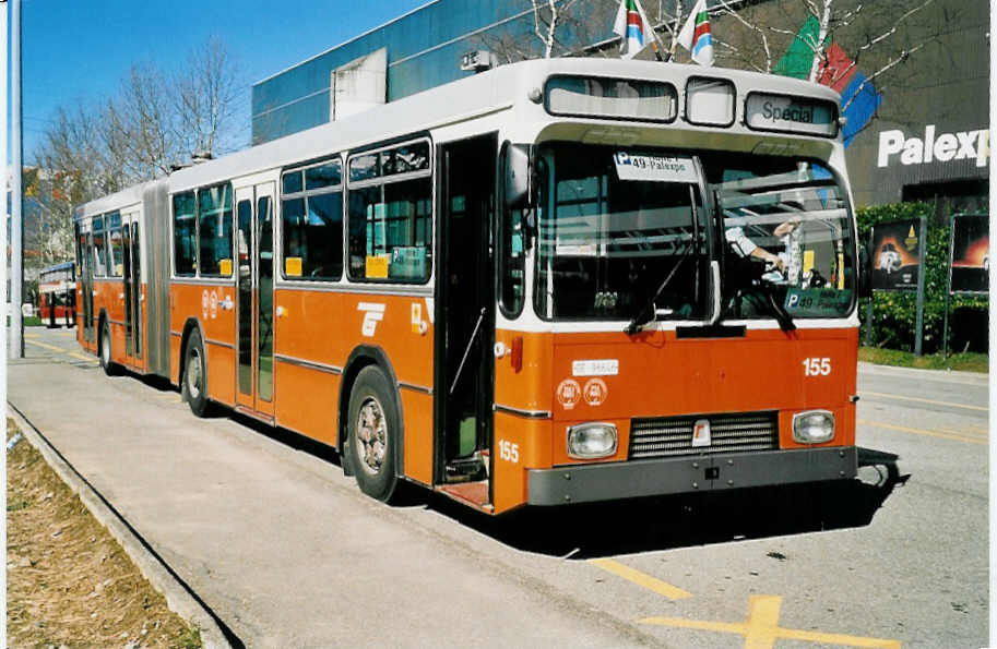 (039'509) - TPG Gen�ve - Nr. 155/GE 96'646 - FBW/R&J am 5. M�rz 2000 in Gen�ve, Palexpo 