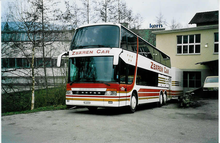 (039'828) - Zb�ren, Konolfingen - BE 26'780 - Setra am 18. M�rz 2000 in Konolfingen, Garage