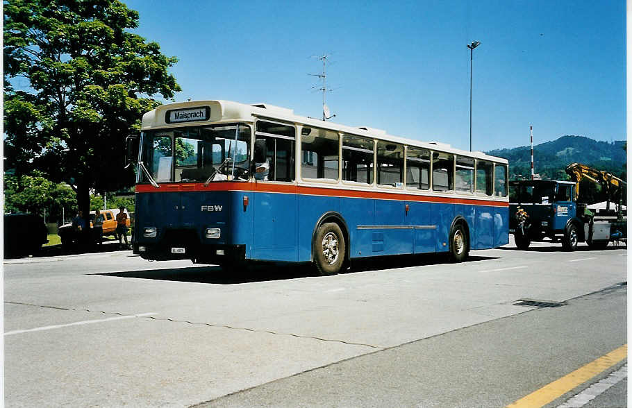 (041'236) - Br�hwiler, Maisprach - BL 6925 - FBW/Hess (ex Giezendanner, Rothrist; ex AAGR Rothenburg Nr. 48) am 18. Juni 2000 in Hinwil, AMP