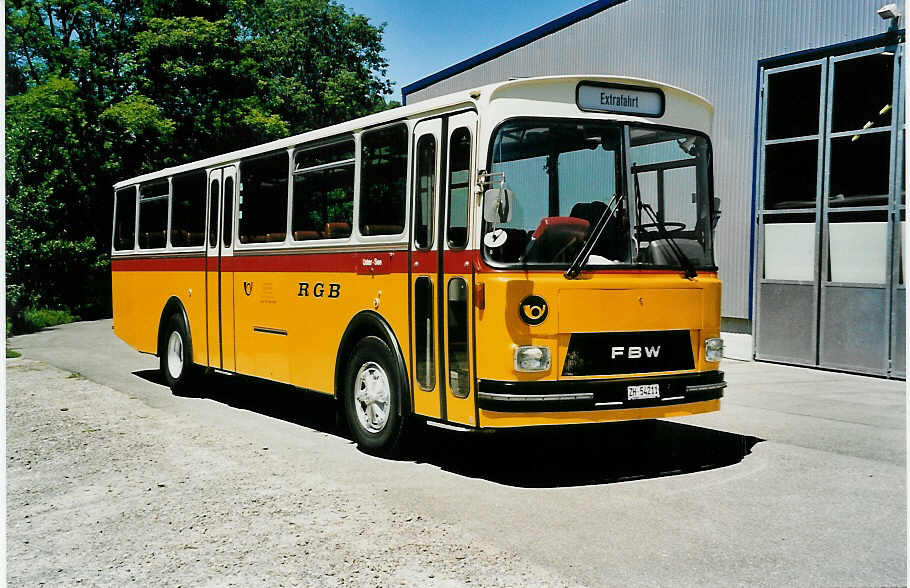 (041'309) - Gerber, Winkel - ZH 54'211 - FBW/T�scher (ex P 24'803) am 18. Juni 2000 in Wetzikon, FBW-Museum