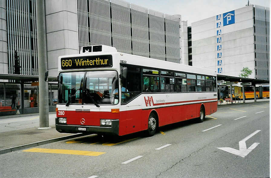 (041'924) - WV Winterthur - Nr. 280/ZH 640'280 - Mercedes (ex VBZ Z�rich Nr. 620) am 13. Juli 2000 in Z�rich, Flughafen