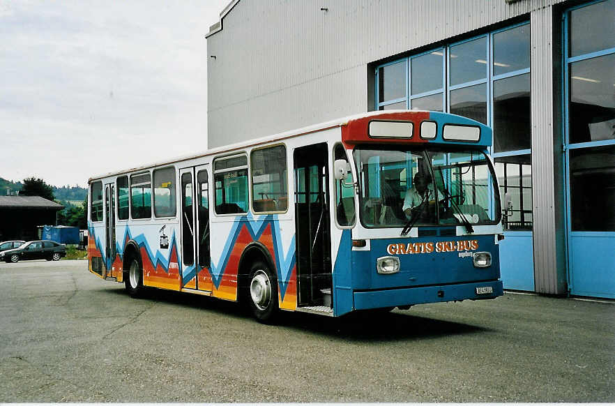 (043'110) - EAB Engelberg - BE 4193 U - Volvo/T�scher (ex VBRF Regensdorf Nr. 15) am 6. September 2000 in Biel, BTR