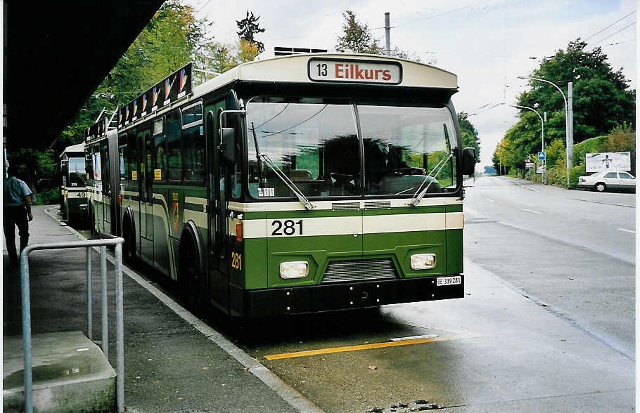 (043'336) - SVB Bern - Nr. 281/BE 339'281 - FBW/Hess-Gangloff am 2. Oktober 2000 in Bern, B�mpliz