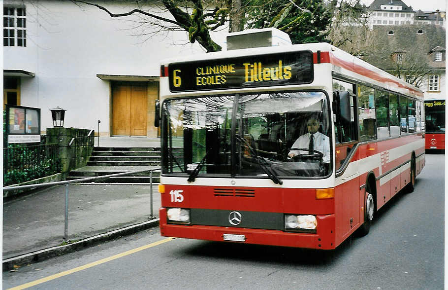 (044'623) - VB Biel - Nr. 115/BE 510'115 - Mercedes am 27. Januar 2001 in Biel, M�hlebr�cke