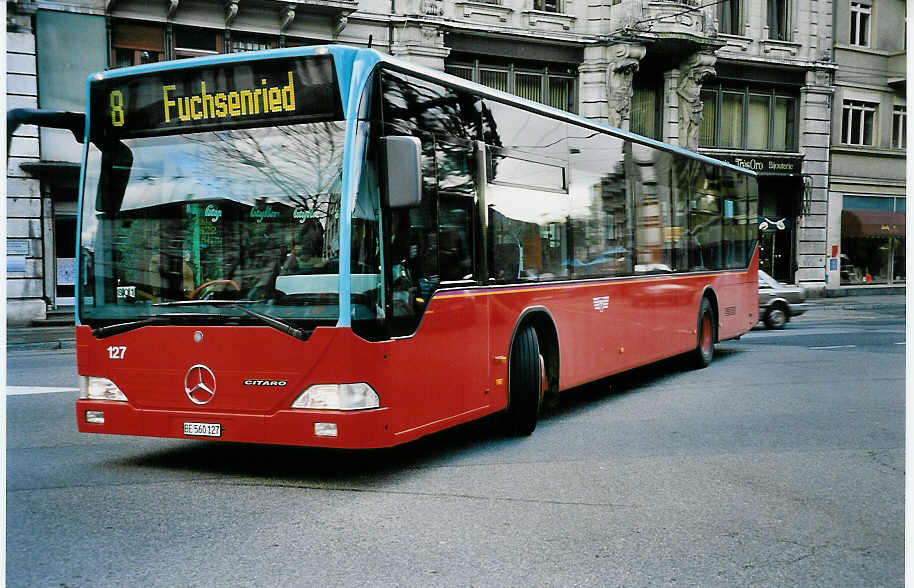 (044'626) - VB Biel - Nr. 127/BE 560'127 - Mercedes am 27. Januar 2001 in Biel, M�hlebr�cke