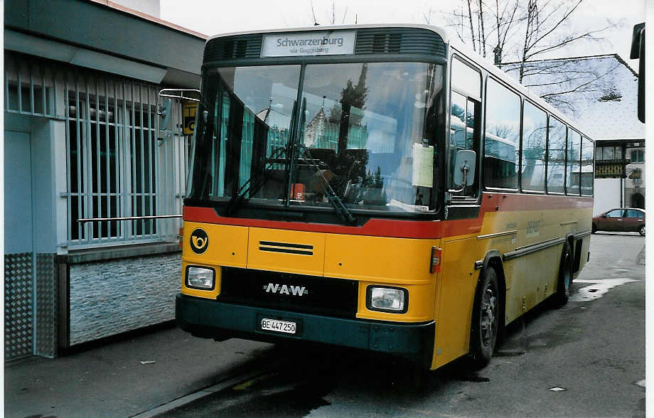 (045'201) - Engeloch, Riggisberg - Nr. 1/BE 447'250 - NAW/Hess (ex P 24'431) am 25. Februar 2001 in Schwarzenburg, Post