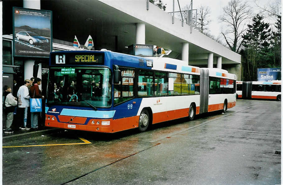 (045'304) - TPG Gen�ve - Nr. 315/GE 96'649 - Volvo am 11. M�rz 2001 in Gen�ve, Palexpo