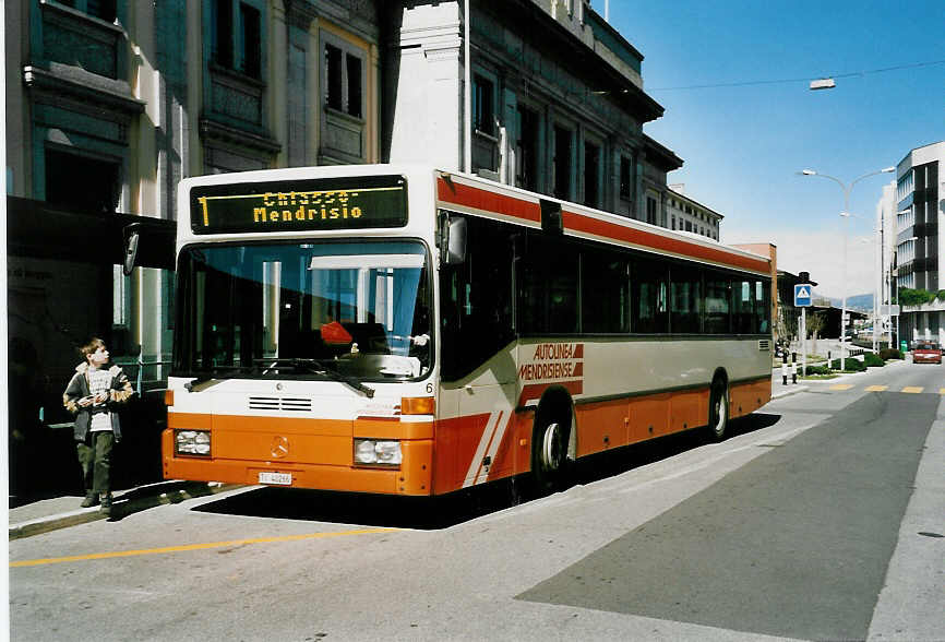 (046'207) - AMSA Chiasso - Nr. 6/TI 40'266 - Mercedes (ex Vorf�hrfahrzeug) am 24. April 2001 beim Bahnhof Chiasso