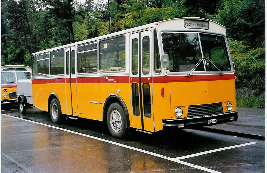 (047'120) - Scheidegger, Sch�nb�hl - BE 150'067 - FBW/Lauber (ex P 23'507) am 10. Juni 2001 in Ballenberg, West