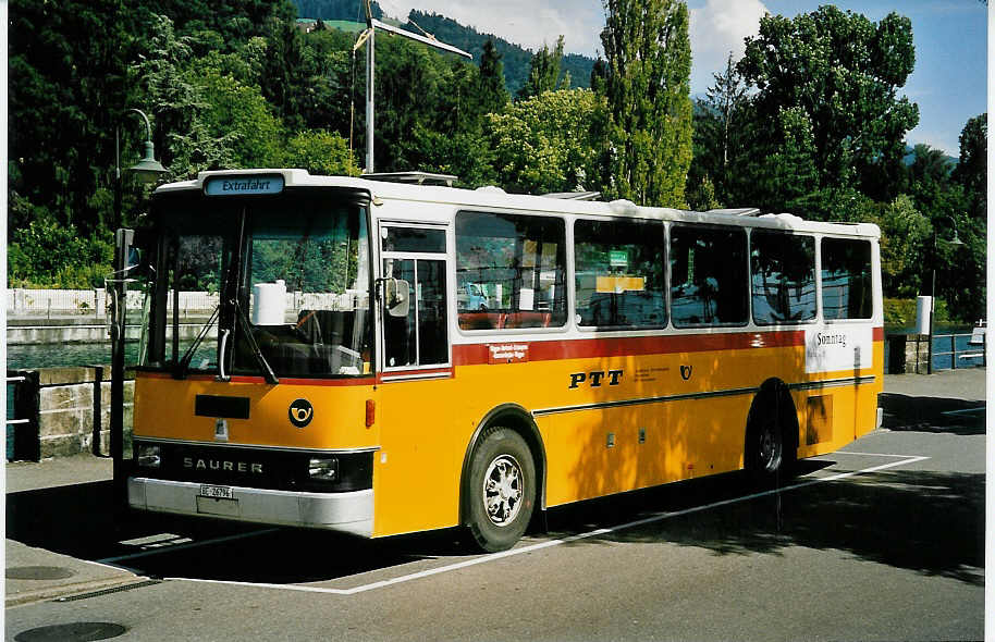 (049'231) - ASK Schangnau - BE 26'796 - Saurer/R&J am 23. August 2001 bei der Schiffl�ndte Thun