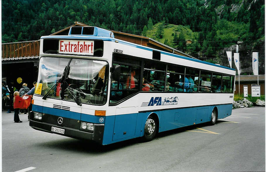 (049'615) - AFA Adelboden - Nr. 17/BE 263'015 - Mercedes (ex Fr�hlich, Z�rich Nr. 603; ex VBZ Z�rich Nr. 682) am 9. September 2001 in Mitholz, NEAT