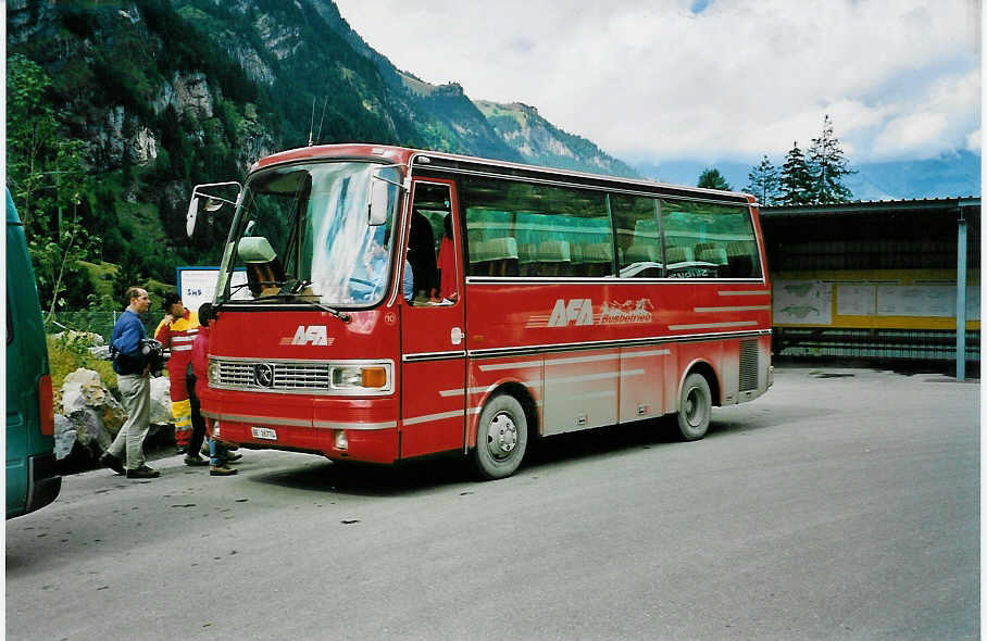 (049'622) - AFA Adelboden - Nr. 10/BE 26'774 - Setra (ex Fr�hlich, Z�rich) am 9. September 2001 in Mitholz, NEAT