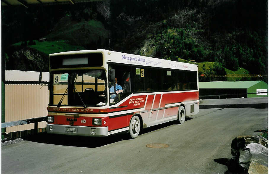 (049'625) - ASKA Aeschi - Nr. 5/BE 503'083 - MAN/G�ppel-FHS am 9. September 2001 in Mitholz, NEAT