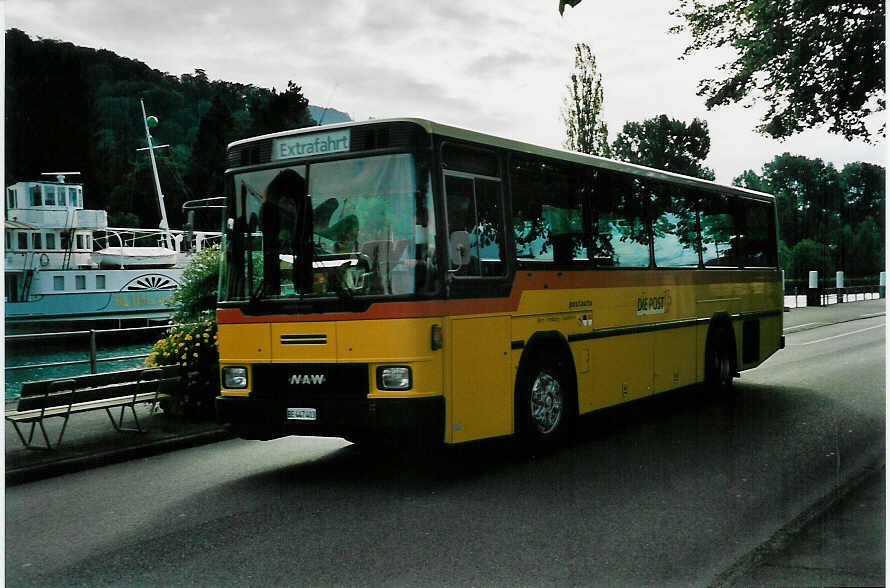 (049'702) - Engeloch, Riggisberg - Nr. 6/BE 447'403 - NAW/Hess (ex Nr. 2; ex P 24'432) am 12. September 2001 bei der Schiffl�ndte Thun