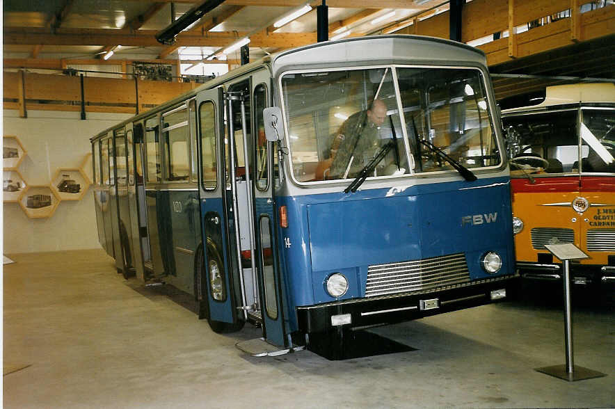 (050'012) - VZO Gr�ningen - Nr. 14 - FBW/T�scher am 6. Oktober 2001 in Wetzikon, FBW-Museum
