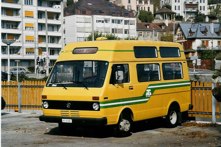 (050'323) - TN Neuch�tel - Nr. 281/NE 80'281 - VW/Hess am 17. Oktober 2001 in Neuch�tel, D�p�t