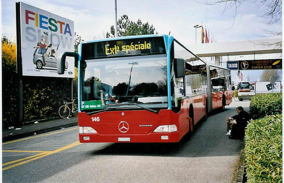 (052'316) - VB Biel - Nr. 146/BE 572'146 - Mercedes am 17. M�rz 2002 in Gen�ve, Palexpo (Einsatz TPG)