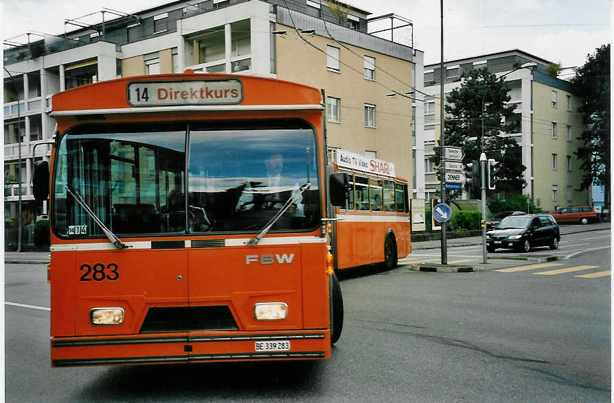 (052'921) - SVB Bern - Nr. 283/BE 339'283 - FBW/Hess-Gangloff am 15. April 2002 in Bern, Bethlehem S�ge
