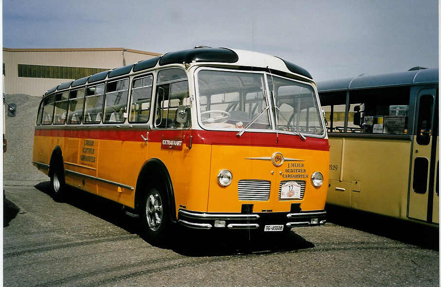 (053'720) - Meier, Gr�t - TG 65'508 - FBW/R&J (ex Str�ssle, Wengen; ex Kasper, Poschiavo) am 15. Juni 2002 in Hinwil, AMP