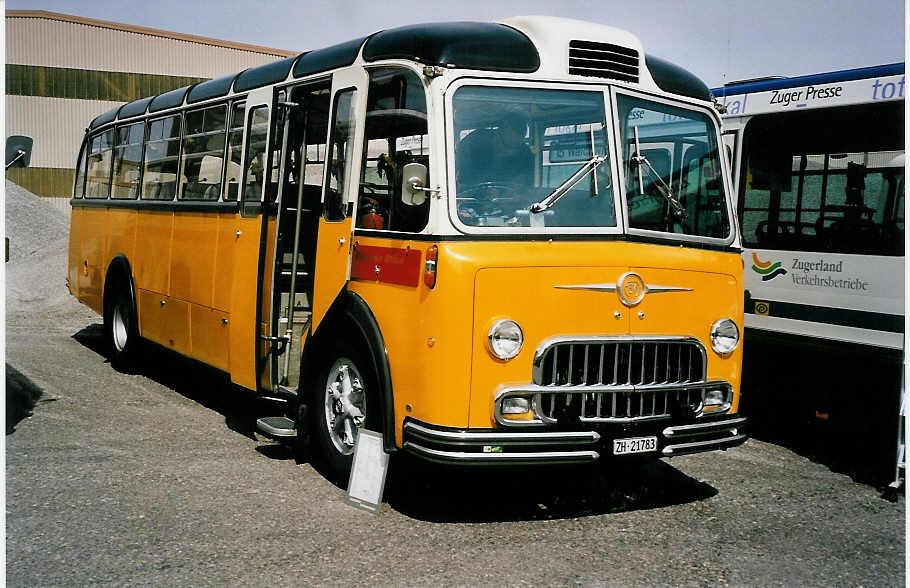 (053'723) - Wegm�ller, Attikon - ZH 21'783 - FBW/Gangloff (ex P 24'037; ex P 21'537) am 15. Juni 2002 in Hinwil, AMP