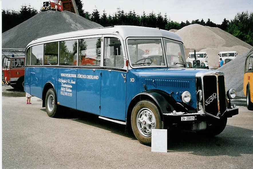 (053'733) - Murer, Jona - Nr. 10/ZH 20'815 - FBW/T�scher (ex VZO Gr�ningen Nr. 10; ex Richter, Z�rich; ex VZO Gr�ningen Nr. 10) am 15. Juni 2002 in Hinwil, AMP