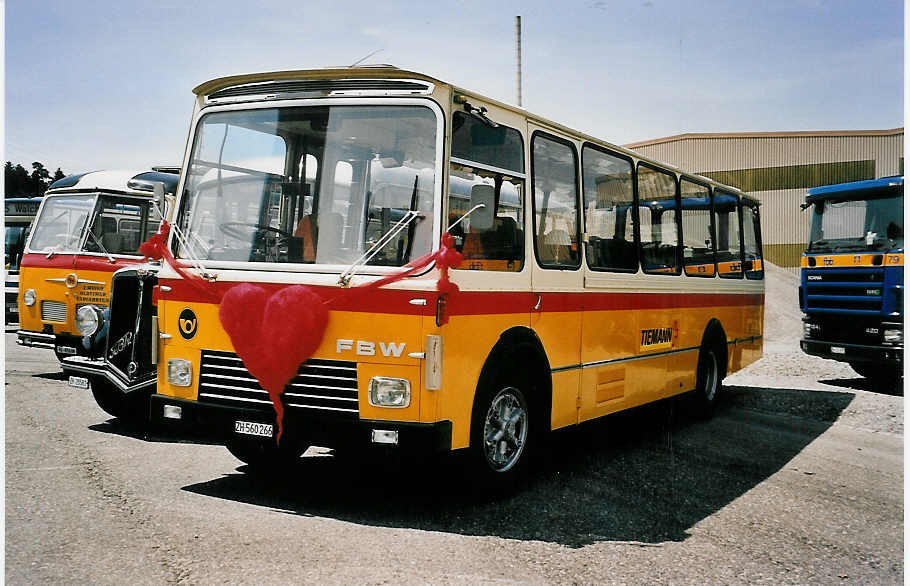 (053'827) - Tiemann, Oetwil - Nr. 6/ZH 560'266 - FBW/FHS (ex B�tra, Birr Nr. 28; ex P 24'186) am 15. Juni 2002 in Hinwil, AMP
