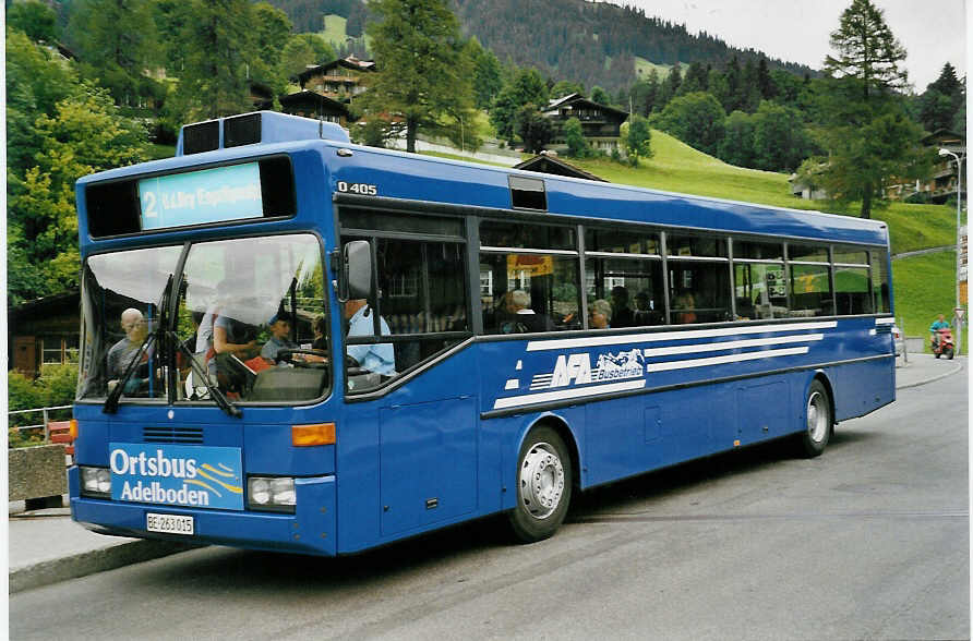 (055'017) - AFA Adelboden - Nr. 17/BE 263'015 - Mercedes (ex Fr�hlich, Z�rich Nr. 603; ex VBZ Z�rich Nr. 682) am 26. Juli 2002 in Adelboden, Oey