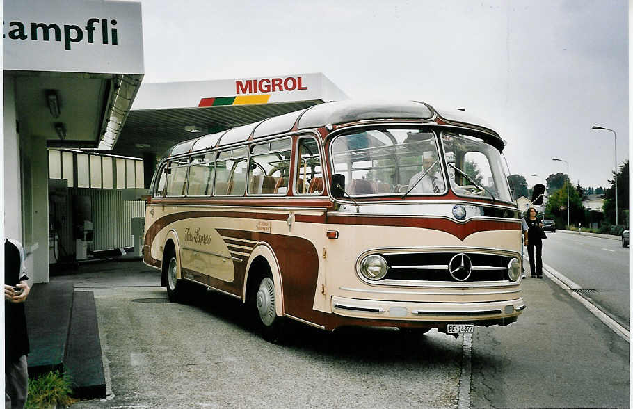 (055'818) - H�ubi, Niederbipp - BE 14'877 - Mercedes/Vetter am 31. August 2002 in Niederbipp, Migrol-Tankstelle