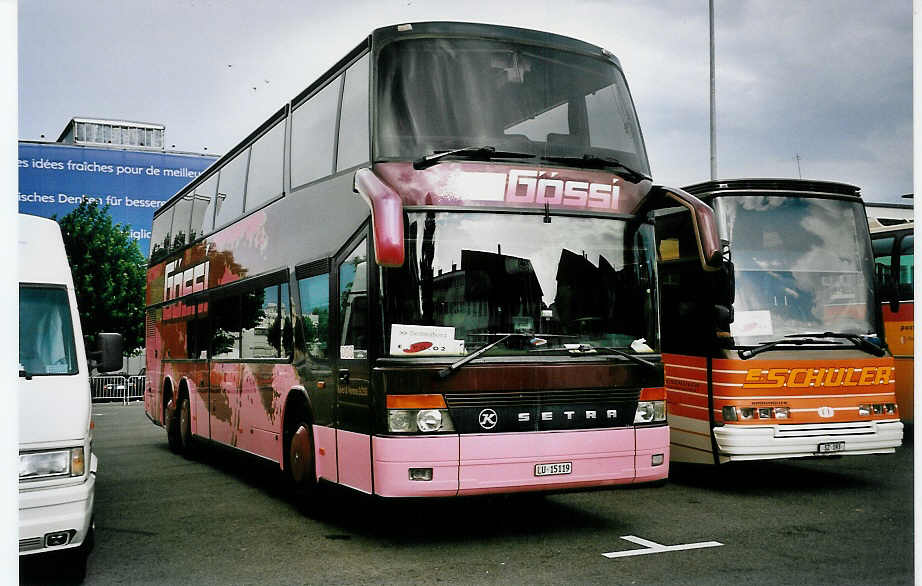 (055'830) - G�ssi, Horw - LU 15'119 - Setra am 31. August 2002 in Biel, Terminal B