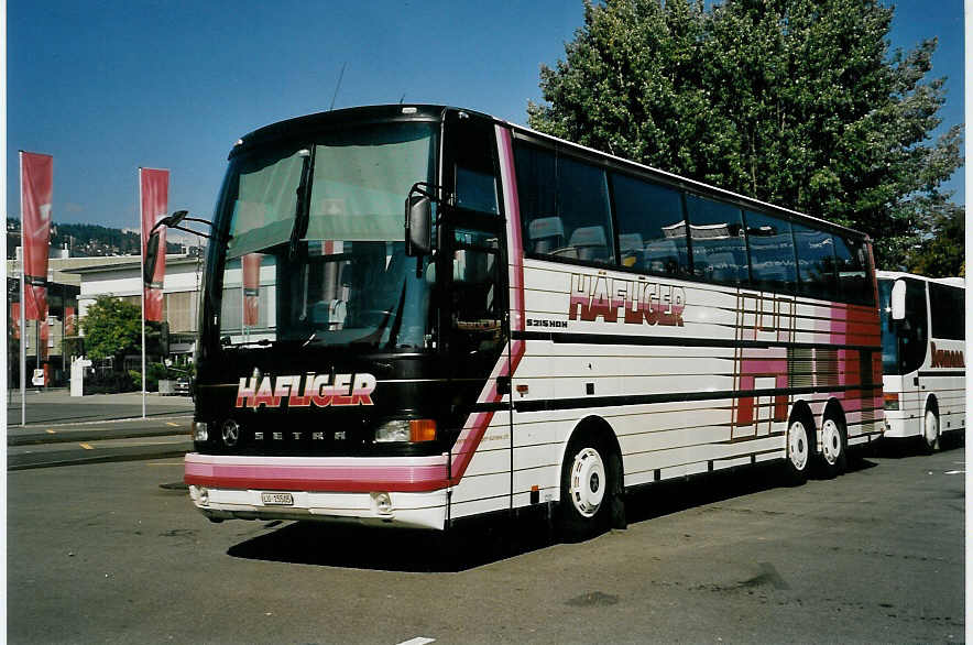 (056'301) - H�fliger, Sursee - LU 15'505 - Setra am 30. September 2002 in Biel, Terminal B