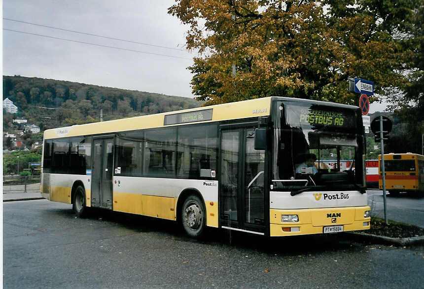 (056'519) - PostBus - PT 15'694 - MAN am 8. Oktober 2002 in Wien, H�tteldorf