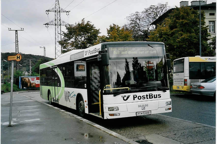 (056'520) - PostBus - PT 15'468 - MAN am 8. Oktober 2002 in Wien, H�tteldorf