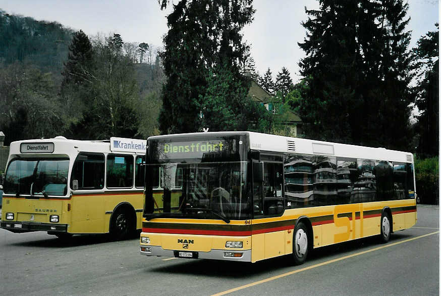(057'532) - STI Thun - Nr. 94/BE 572'094 - MAN am 5. Dezember 2002 bei der Schiffl�ndte Thun