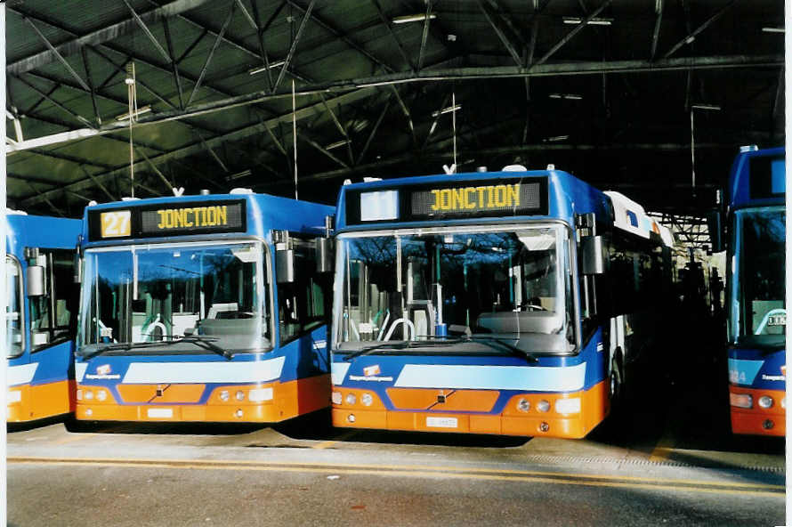 (058'215) - TPG Gen�ve - Nr. 303/GE 96'615 - Volvo am 1. Januar 2003 in Gen�ve, D�p�t