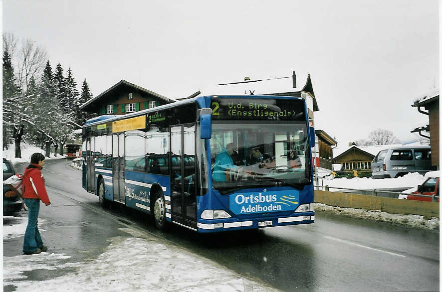(058'622) - AFA Adelboden - Nr. 1/BE 19'692 - Mercedes am 26. Januar 2003 in Adelboden, M�hleport