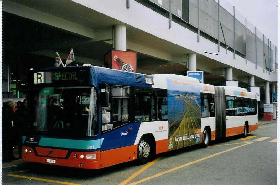 (059'202) - TPG Gen�ve - Nr. 301/GE 96'487 - Volvo am 16. M�rz 2003 in Gen�ve, Palexpo