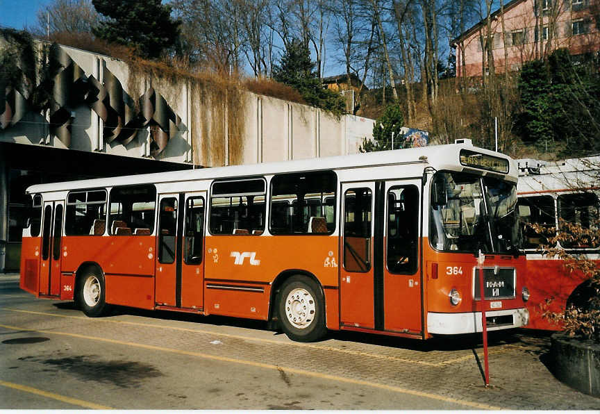 (059'304) - TL Lausanne - Nr. 364/VD 1543 - MAN am 16. M�rz 2003 in Lausanne, D�p�t Borde