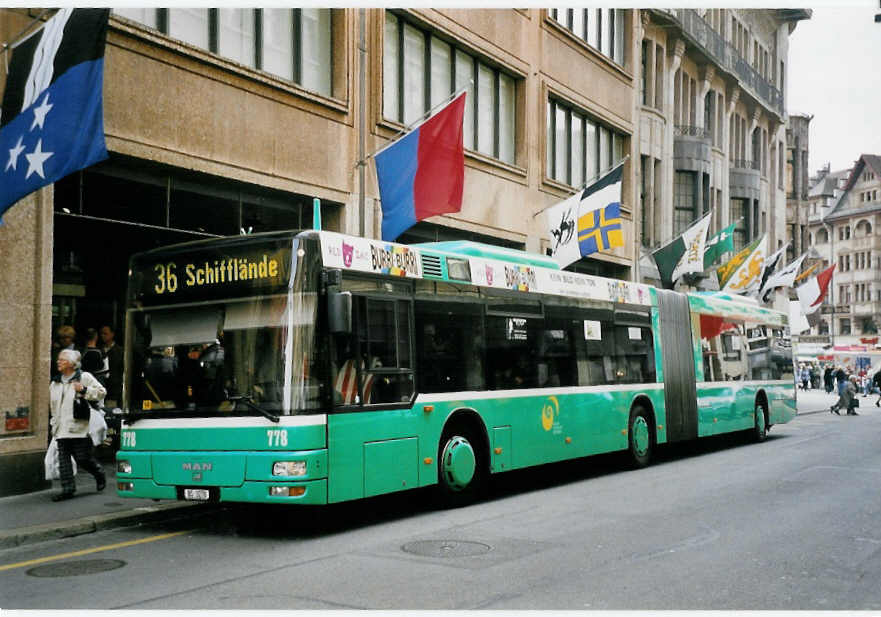 (059'835) - BVB Basel - Nr. 778/BS 3278 - MAN am 19. April 2003 in Basel, Schiffl�nde