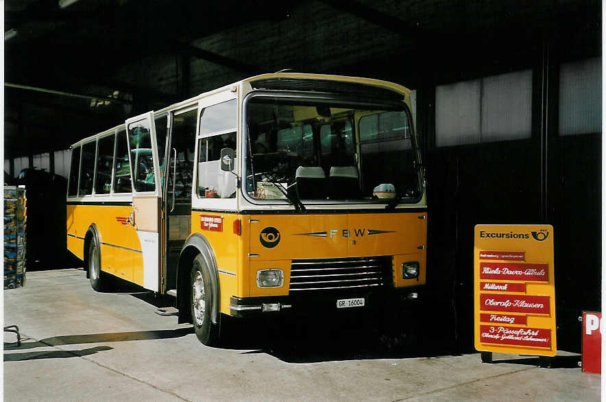 (060'732) - Wittwer, Chur - GR 16'004 - FBW/Gangloff (ex Eggenberger, M�riken; ex AVG Grindelwald Nr. 11; ex P 24'170) am 21. Juni 2003 in Hinwil, AMP