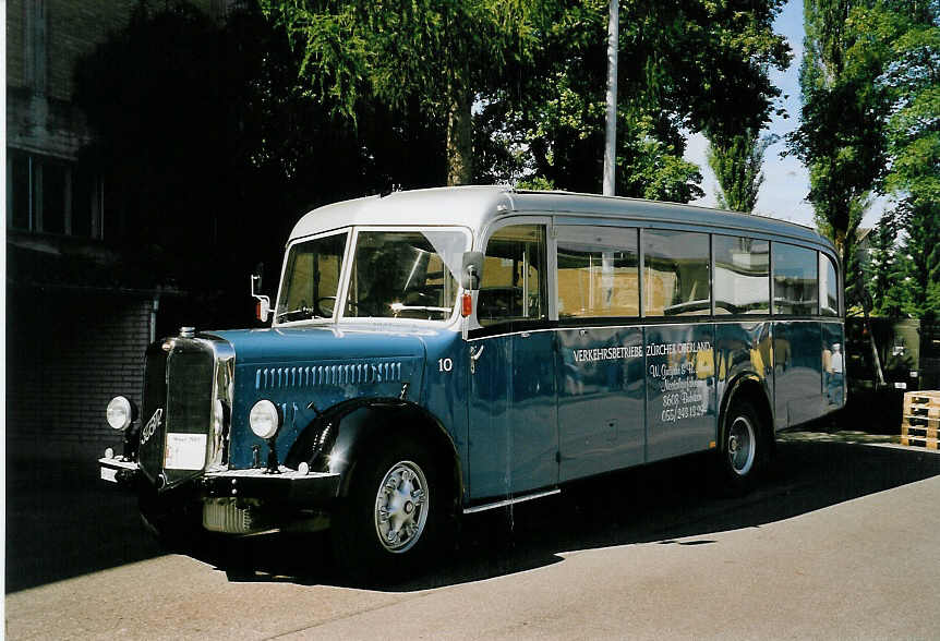 (060'733) - Murer, Jona - Nr. 10/ZH 20'815 - FBW/T�scher (ex VZO Gr�ningen Nr. 10; ex Richter, Z�rich; ex VZO Gr�ningen) am 21. Juni 2003 in Hinwil, AMP