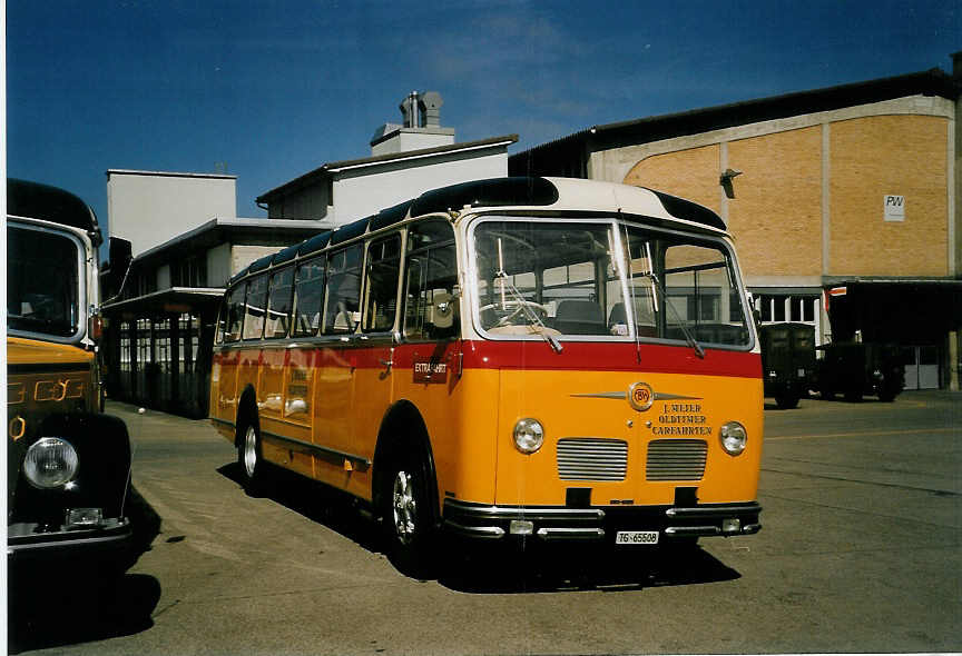 (060'735) - Meier, Gr�t - TG 65'508 - FBW/R&J (ex Str�ssle, Wengen; ex Kasper, Poschiavo) am 21. Juni 2003 in Hinwil, AMP