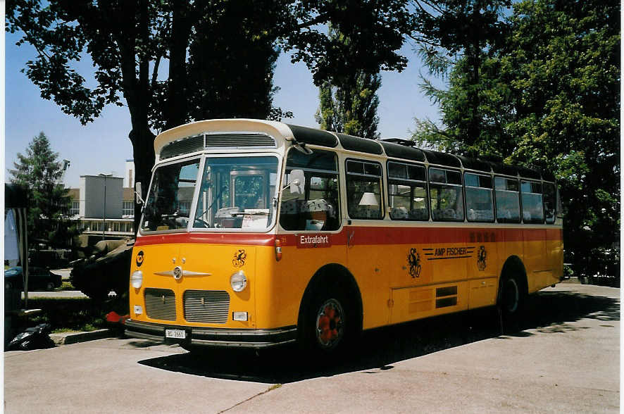 (061'015) - Fischer, Basel - Nr. 21/BS 2661 - FBW/Gangloff (ex B�tra, Birr Nr. 21; ex P 24'160) am 21. Juni 2003 in Hinwil, AMP