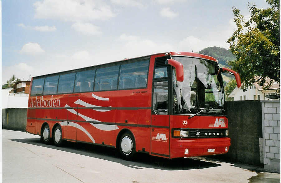 (061'322) - AFA Adelboden - Nr. 23/BE 26'773 - Setra (ex Fl�ck, Brienz) am 11. Juli 2003 in Thun, Garage STI