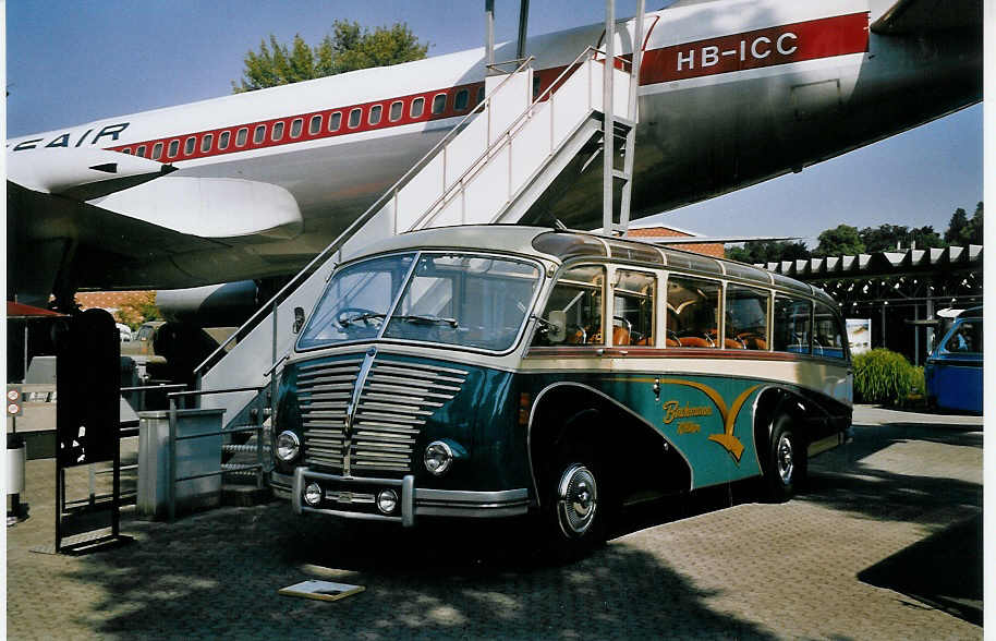 (061'409) - Bachmann, K�lliken - Saurer/R&J (ex BSF Hochdorf; ex Wenger, Interlaken) am 13. Juli 2003 in Luzern, Verkehrshaus