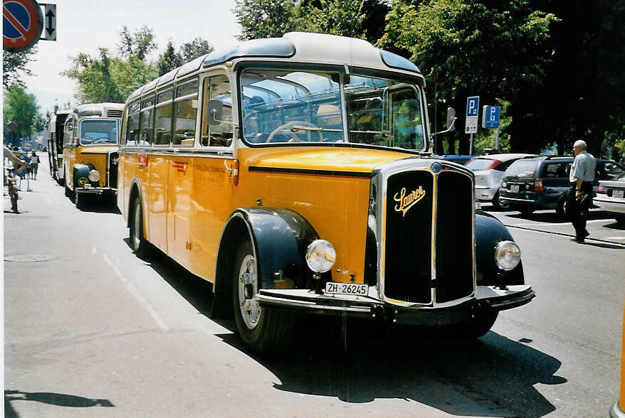 (061'503) - Mosimann, Aesch - ZH 26'245 - Saurer/T�scher (ex diverse Besitzer; ex Fravi, Andeer) am 13. Juli 2003 in Luzern, Verkehrshaus